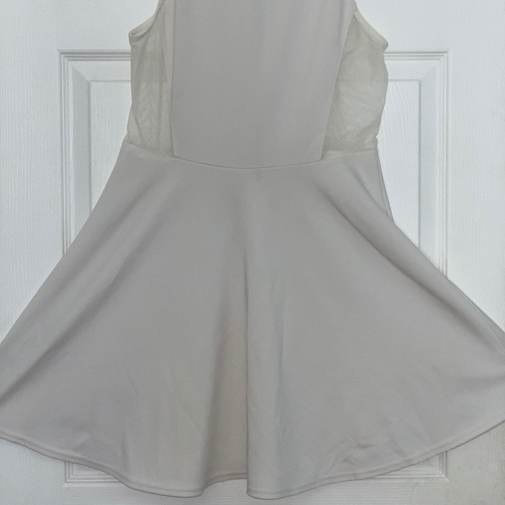 More than Vanilla white babydoll mini dress